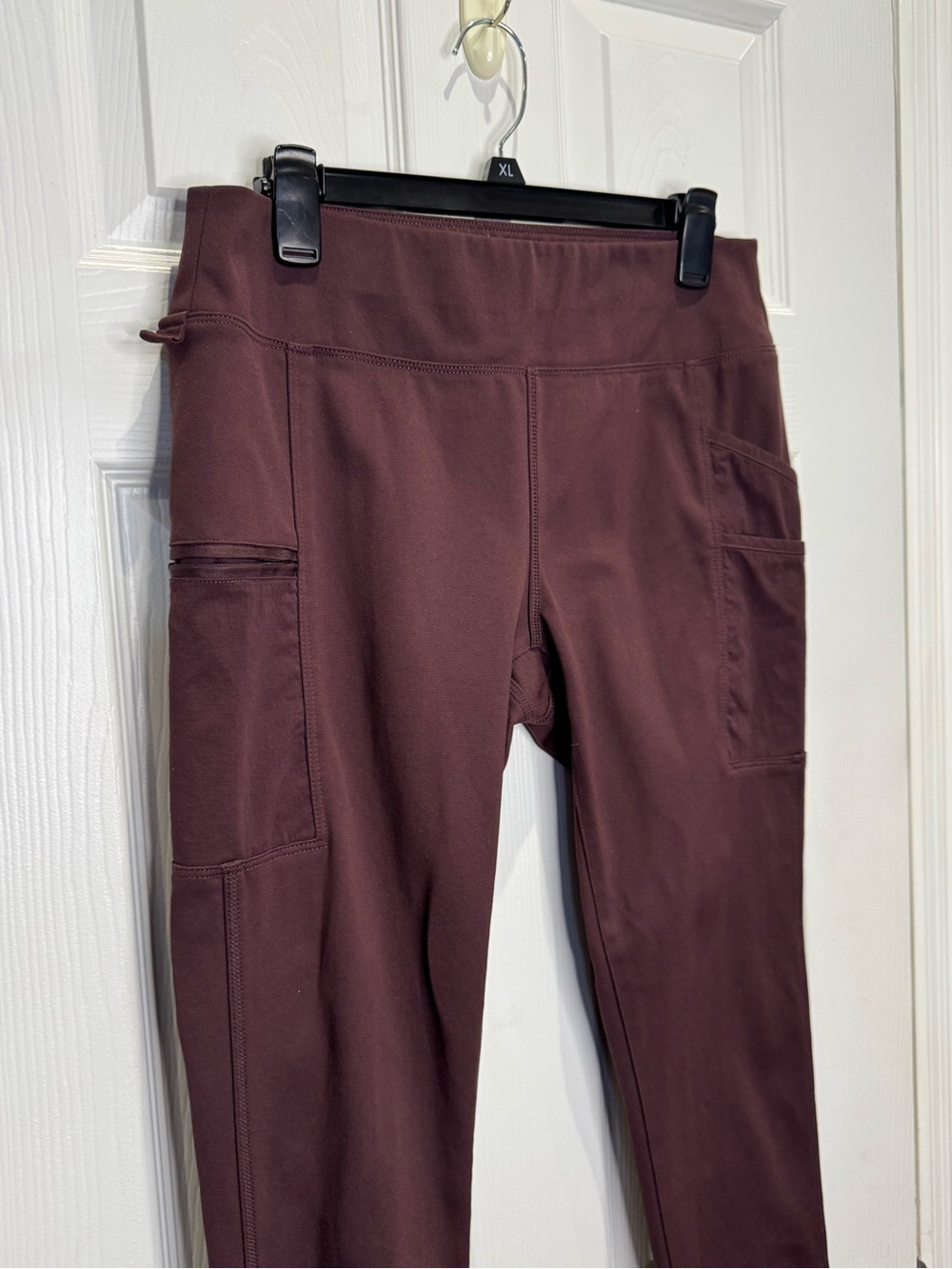 Carhartt Fitted Women's Medium Cargo Stretch Leggings Burgundy Red Brown - Picture 3 of 5